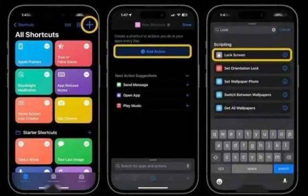 临城苹果14锁屏维修店分享iPhone14升级iOS16.4后如何创建锁屏快捷方式 